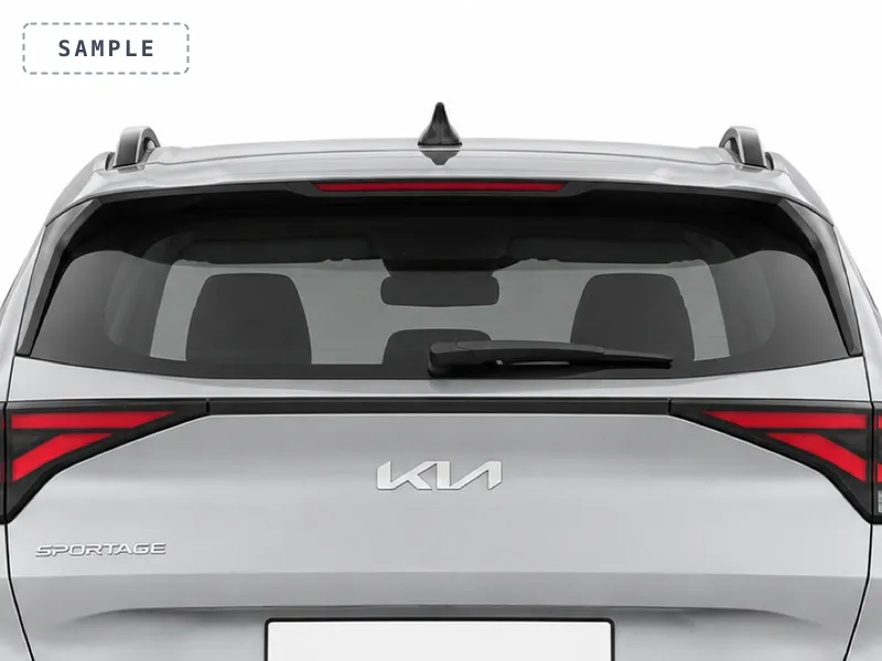 The rear framed too high, the plate cut off
